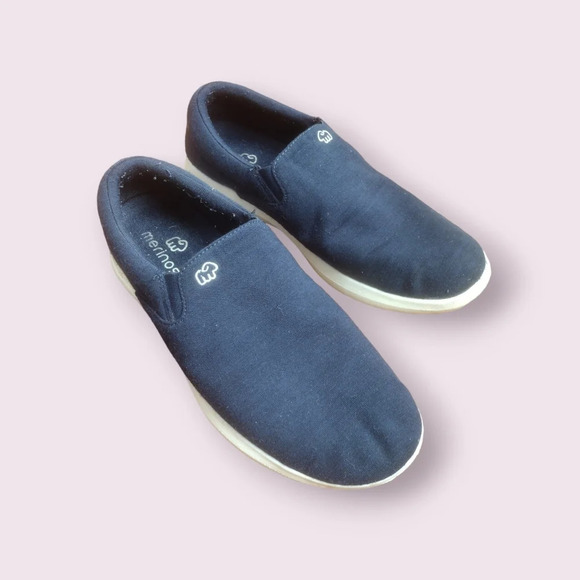 Merinos Men's Slip-Ons Navy/White Size 9 - Picture 1 of 16